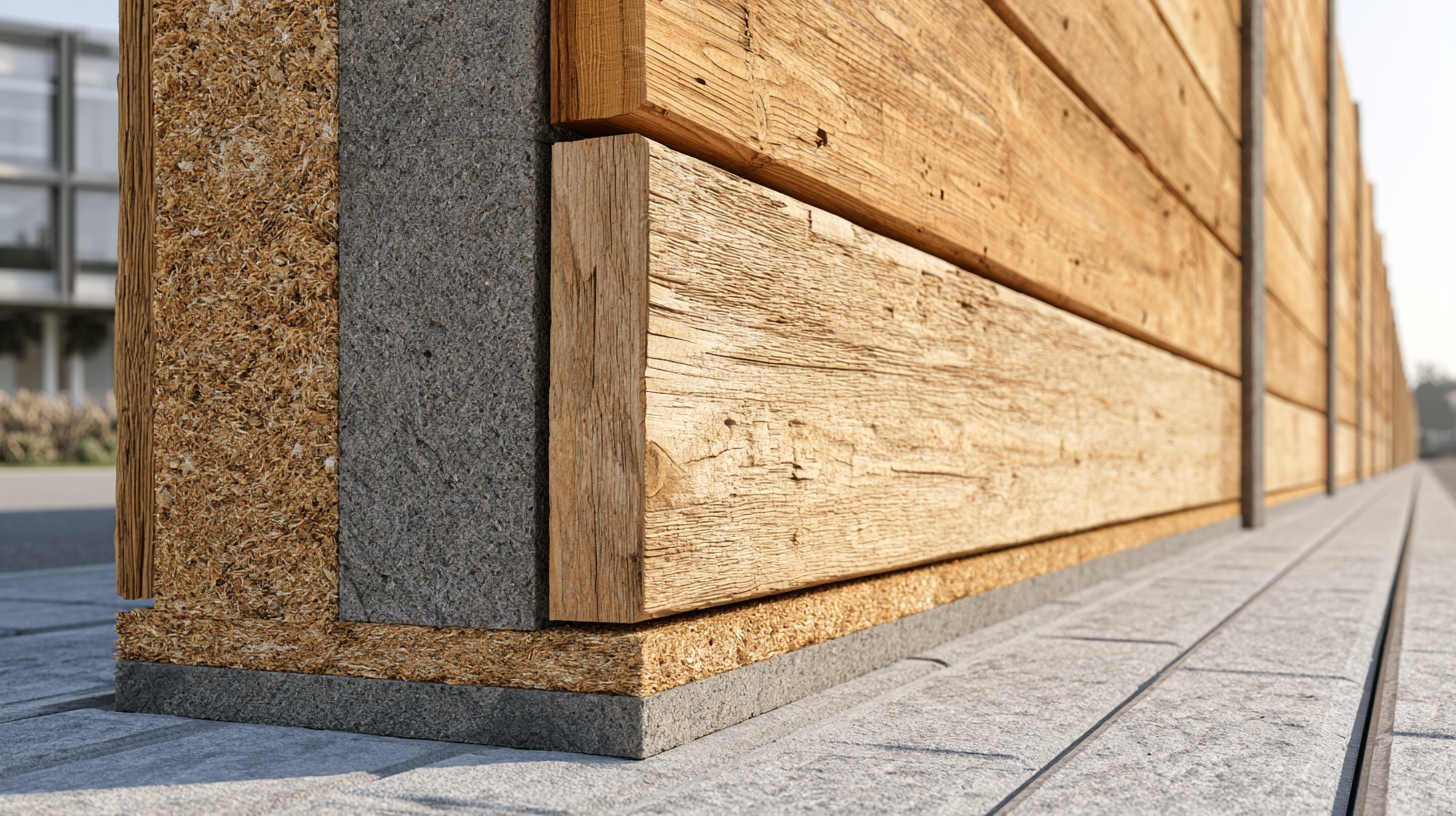 Cross-section of an acoustic fence showing dense mass and sealed base
